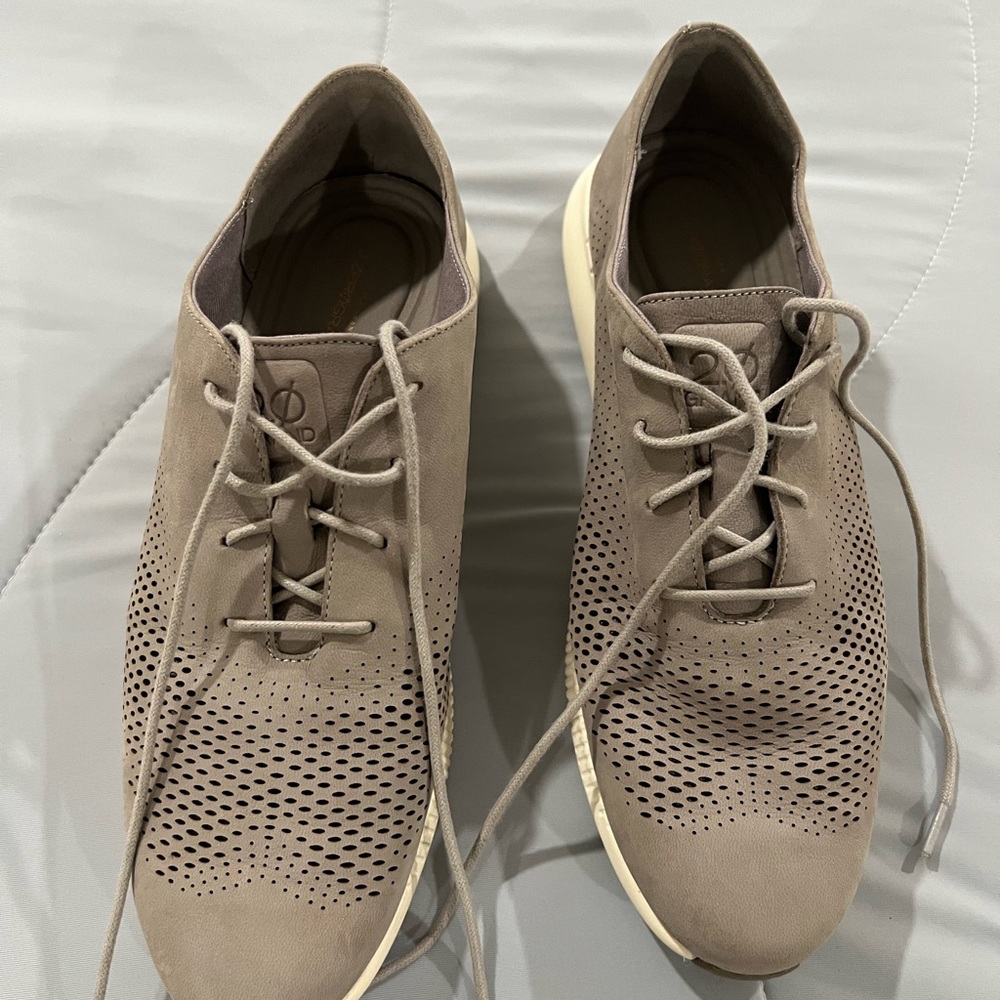 Cole Haan Women's Taupe Perforated Athletic Shoes